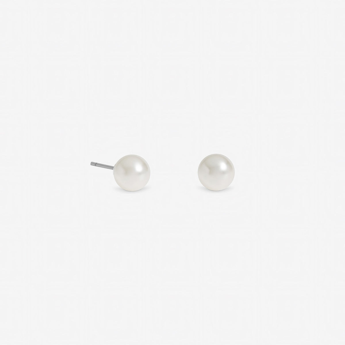 Jon Richard Silver Plated Small White Pearl Stud Earrings