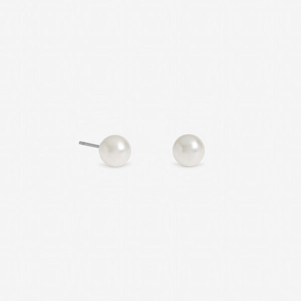 Jon Richard Silver Plated Small White Pearl Stud Earrings
