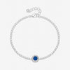 Jon Richard Silver Plated and Sapphire Crystal Stone Bracelet
