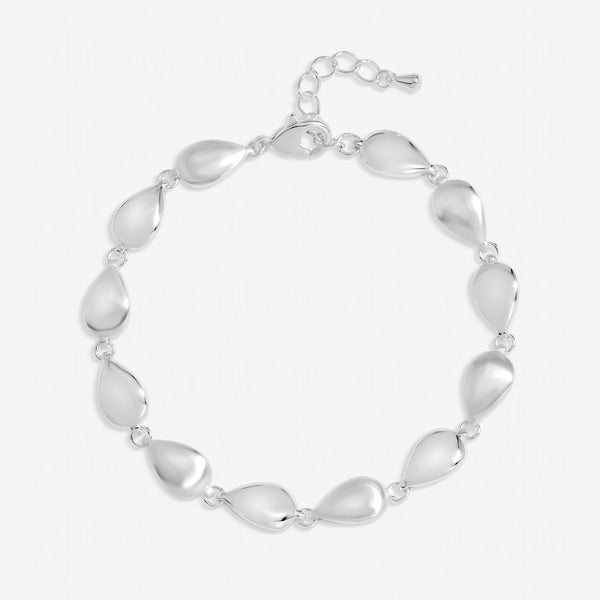 Inicio Sterling Silver Polished and Satin Pebble Bracelet - Gift Pouch