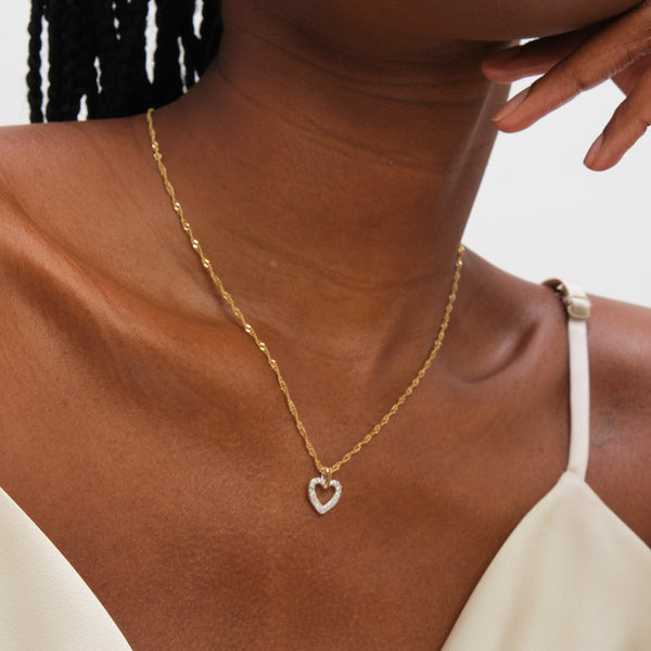 Jon Richard Two Tone Open Heart Set - Gift Box