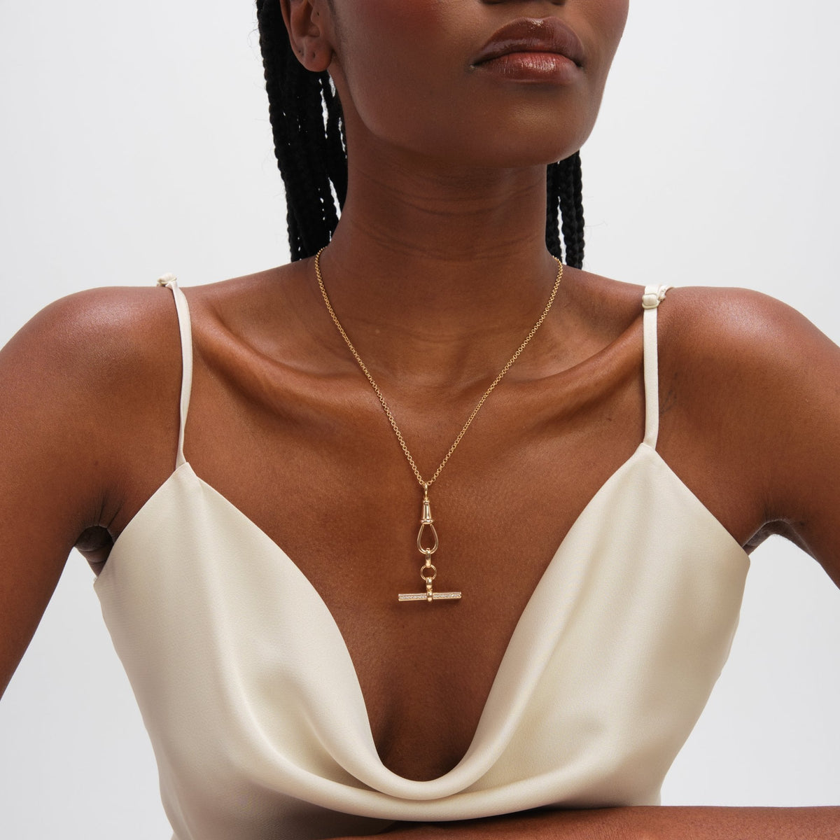 Jon Richard Gold Plated T Bar Necklace