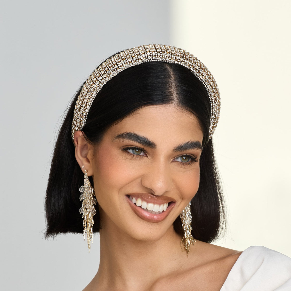 Jon Richard Statement Gold Plated Crystal Headband