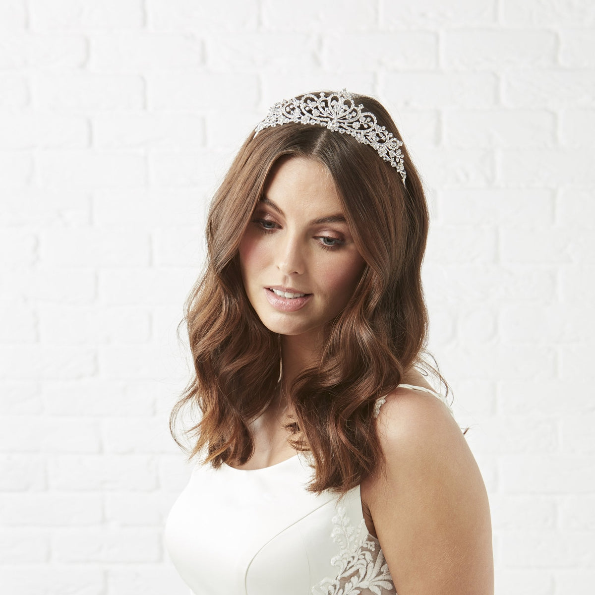 Raised Diamante Tiara