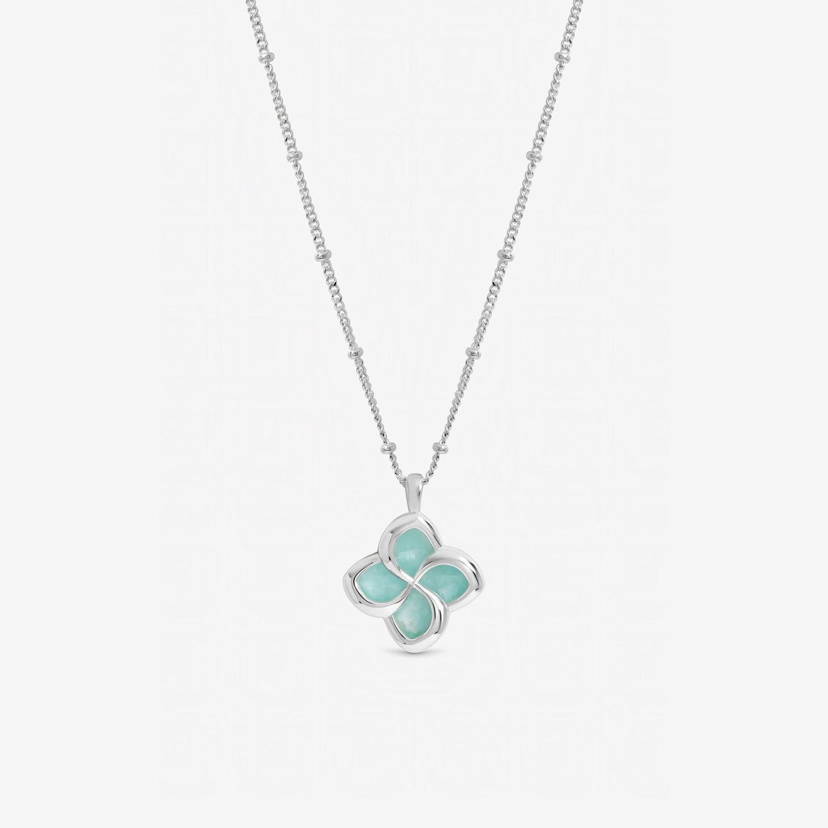 Inicio Sterling Silver Turquoise Clover Pendant - Gift Pouch