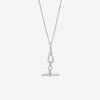 Jon Richard Silver Plated Pave T Bar Necklace