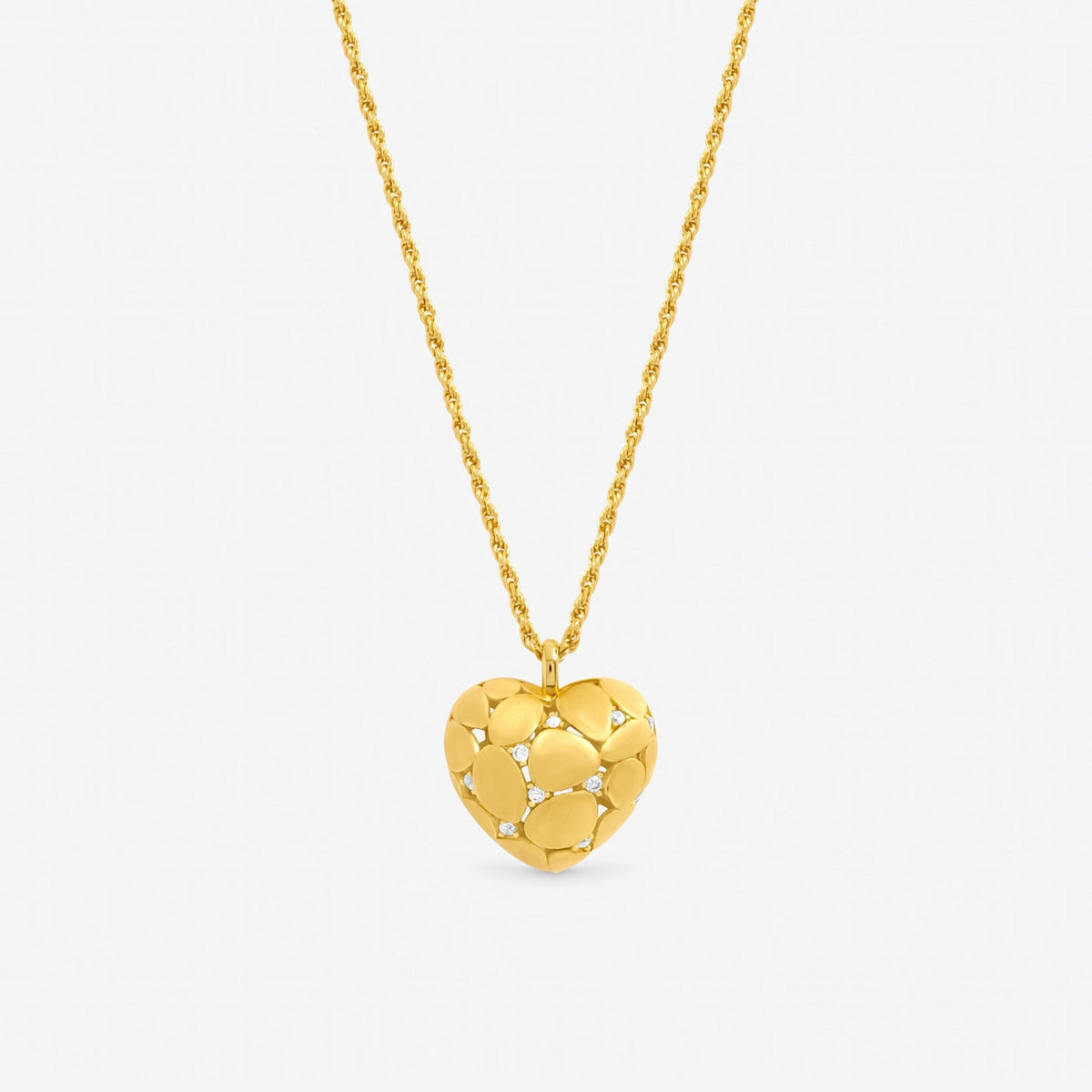 Jon Richard Gold Plated Satin Heart Pendant