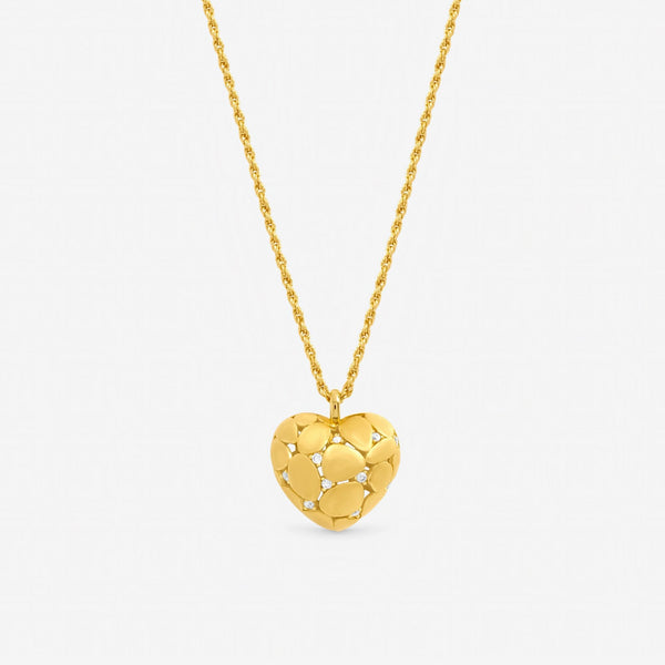 Jon Richard Gold Plated Satin Heart Pendant