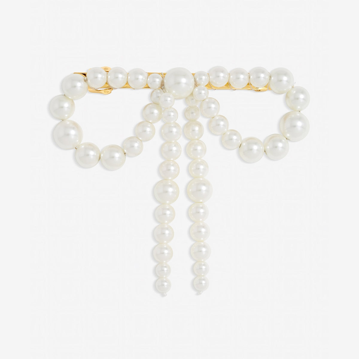 Jon Richard Gold Plated Pearl Bow Hair Clip