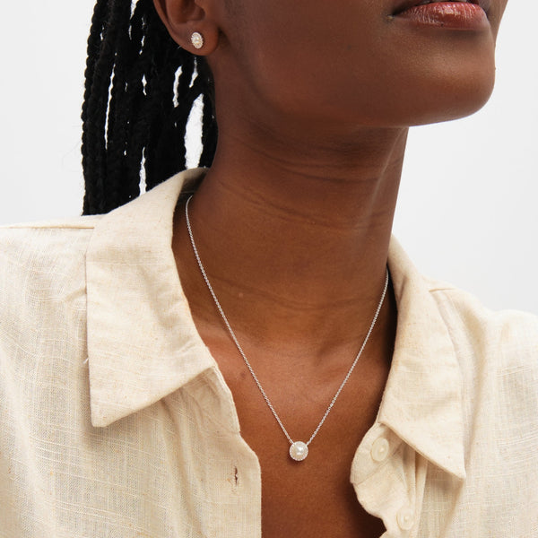 Inicio Sterling Silver Pearl Halo Set - Gift Box