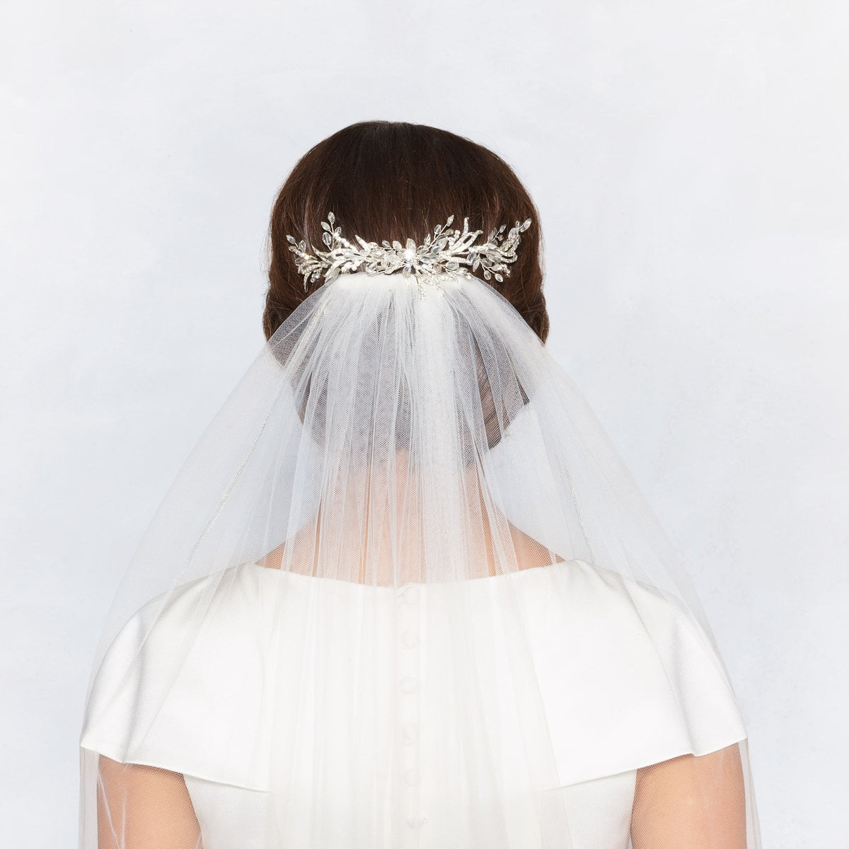 Occasion Crystal Beaded Sprig Leaf Wreath Comb