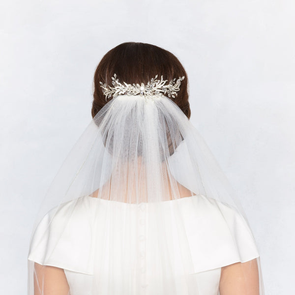 Occasion Crystal Beaded Sprig Leaf Wreath Comb