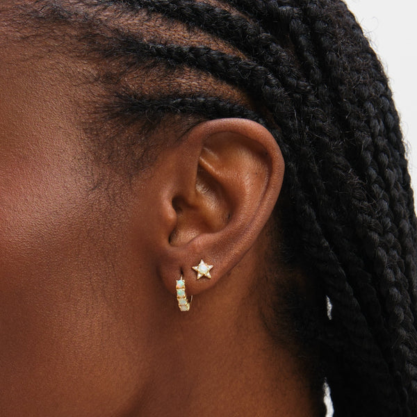 Inicio Sterling Silver Opal Earrings - Pack of 2