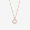 Jon Richard Gold Plated and Mother of Pearl Clover Pendant Necklace