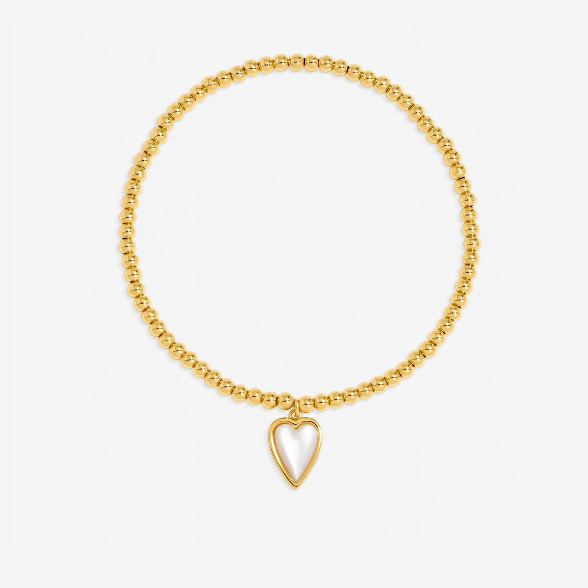 Jon Richard Gold Plated Heart and Mother of Pearl Bracelet