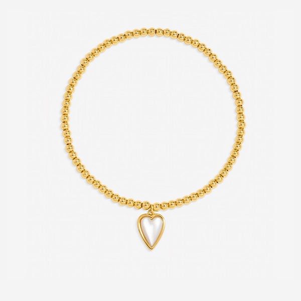 Jon Richard Gold Plated Heart and Mother of Pearl Bracelet