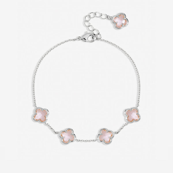 Inicio Sterling Silver Vintage Rose Clover Bracelet - Gift Pouch
