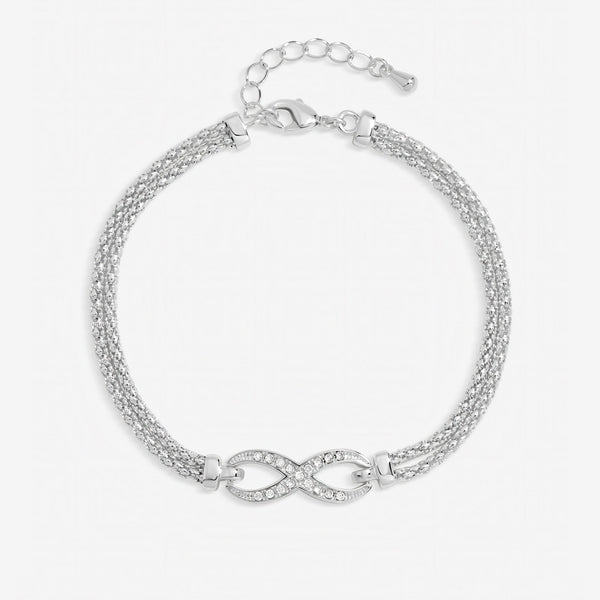 Inicio Sterling Silver Premium Pave Infinity Bracelet - Gift Pouch