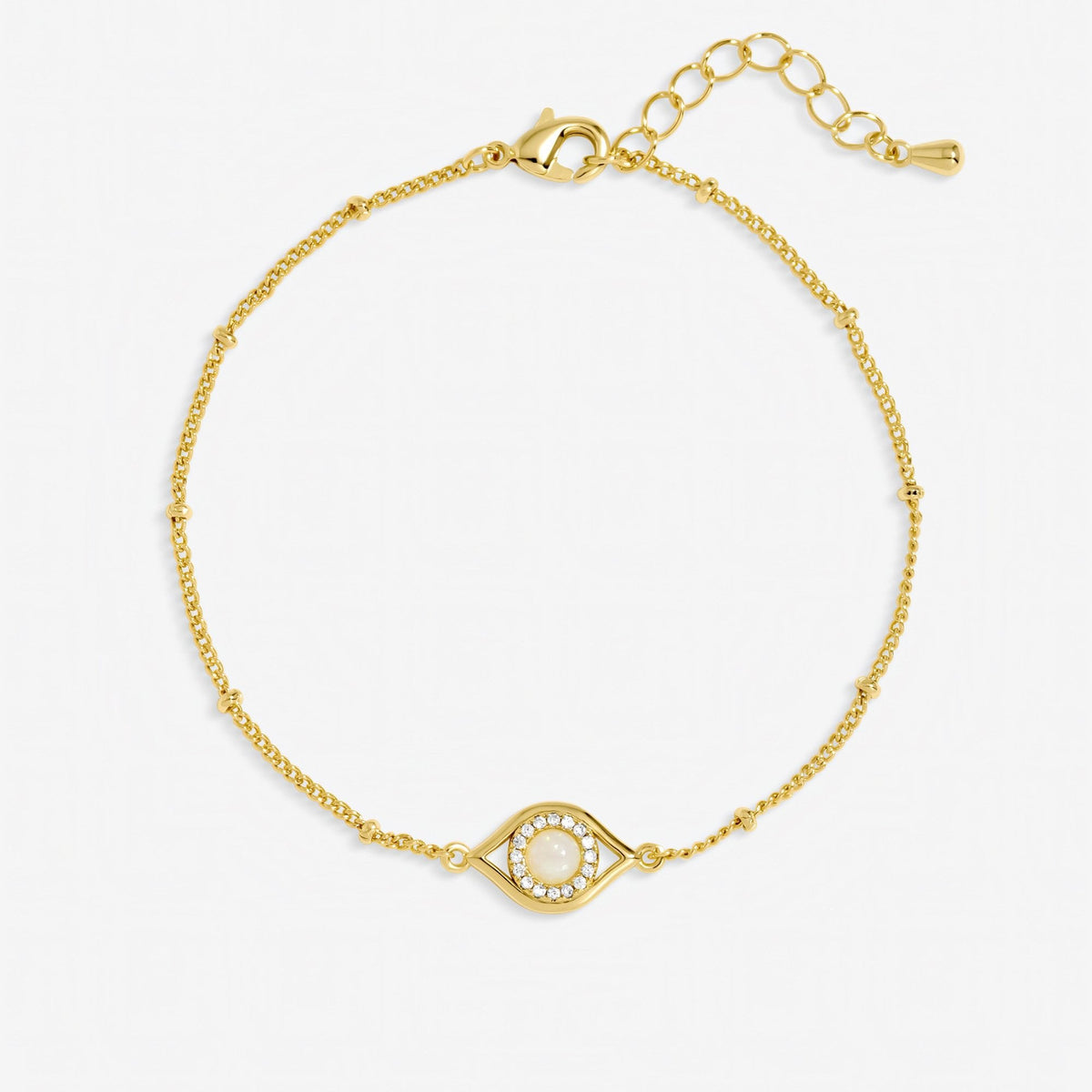 Jon Richard Gold Plated and Mother of Pearl Evil Eye Bracelet