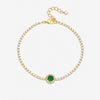 Jon Richard Gold Plated and Emerald Crystal Stone Bracelet