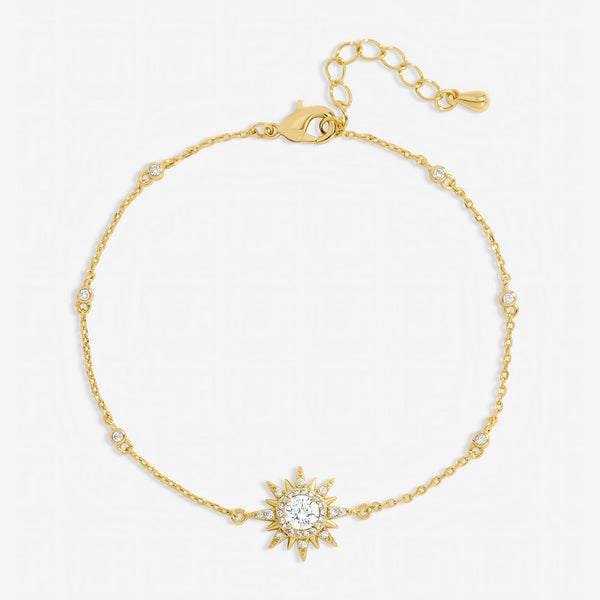 Jon Richard Gold Plated and Pave Starburst Bracelet