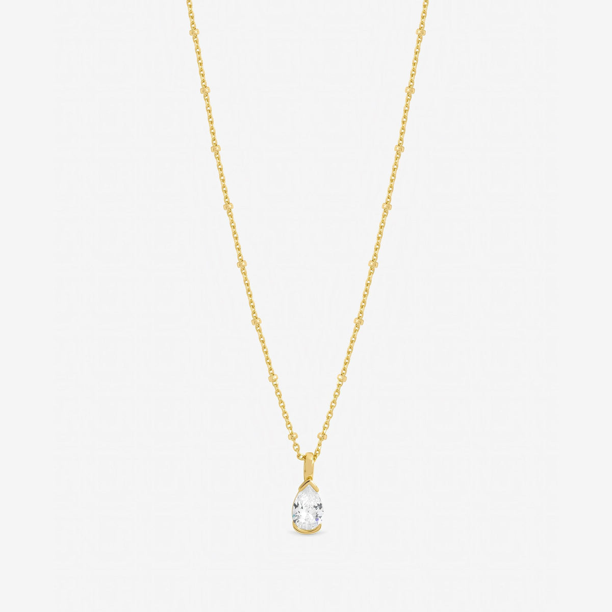 Jon Richard Gold Plated and Cubic Zirconia Pear Drop Pendant