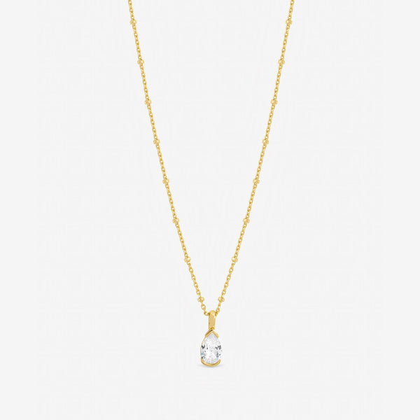 Jon Richard Gold Plated and Cubic Zirconia Pear Drop Pendant