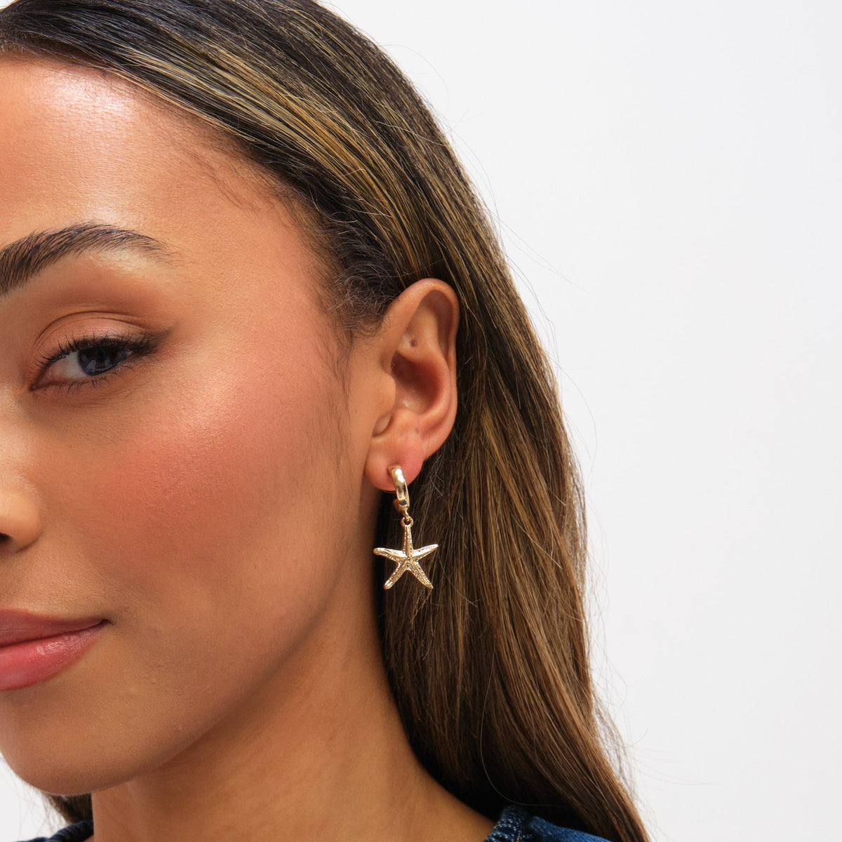 Mood Gold Plated Real Shell Charm Earrings - Pack of 3