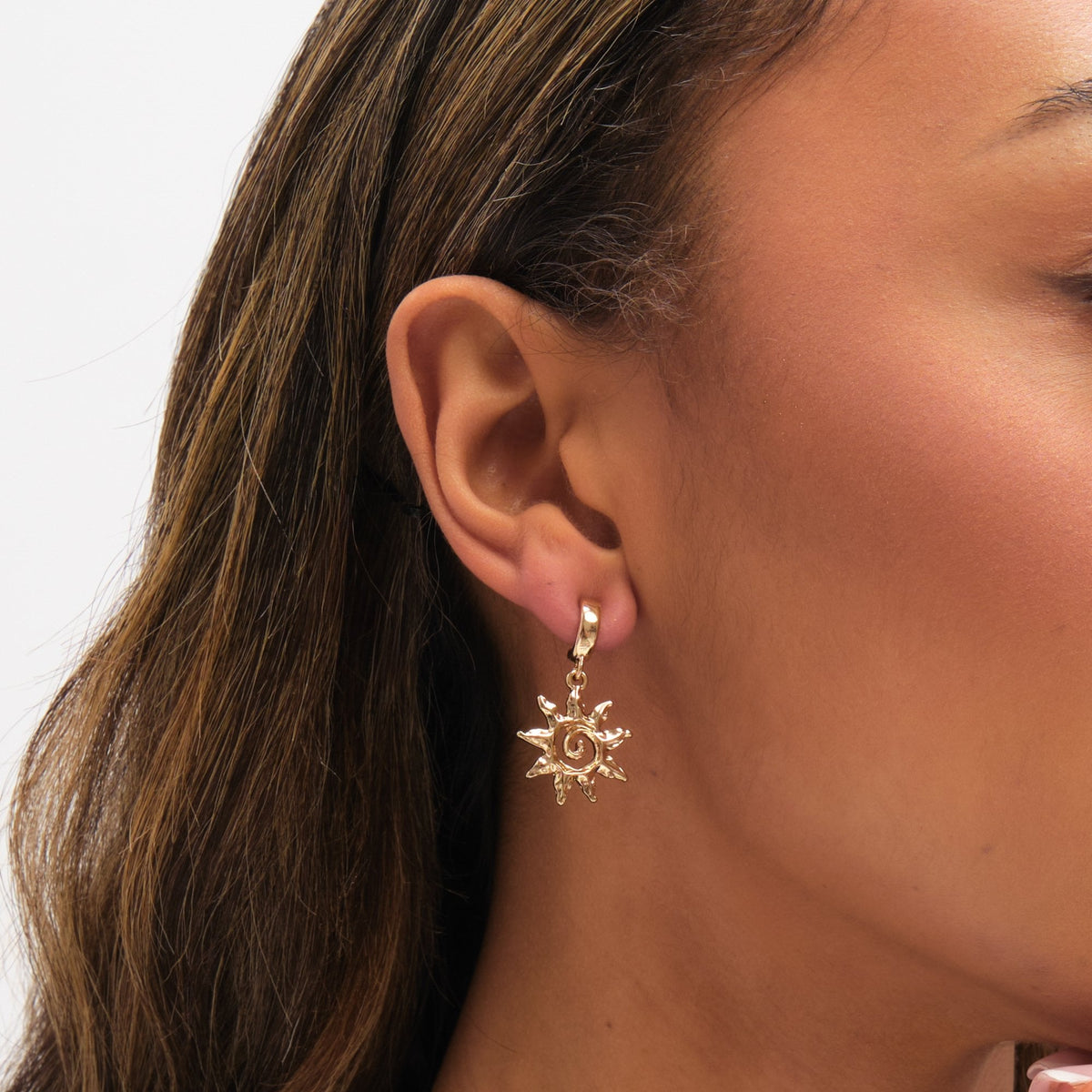 Mood Gold Plated Real Shell Charm Earrings - Pack of 3