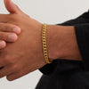 Inicio Men's Waterproof Gold Plated Curb Chain Bracelet - Gift Pouch