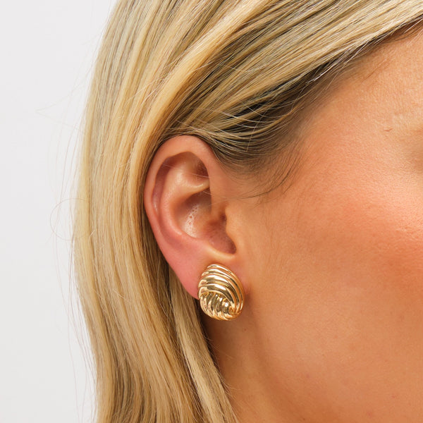 Jon Richard Gold Plated Shell Clip Earrings