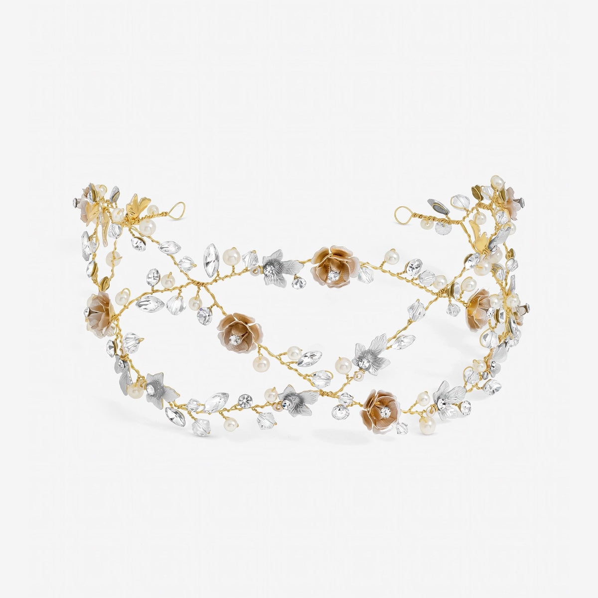 Sienna Gold Floral Hair Vine