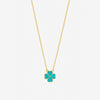 Jon Richard Gold Plated and Turquoise Heart Clover Pendant Necklace