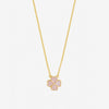 Jon Richard Gold Plated and Pink Clover Heart Pendant Necklace