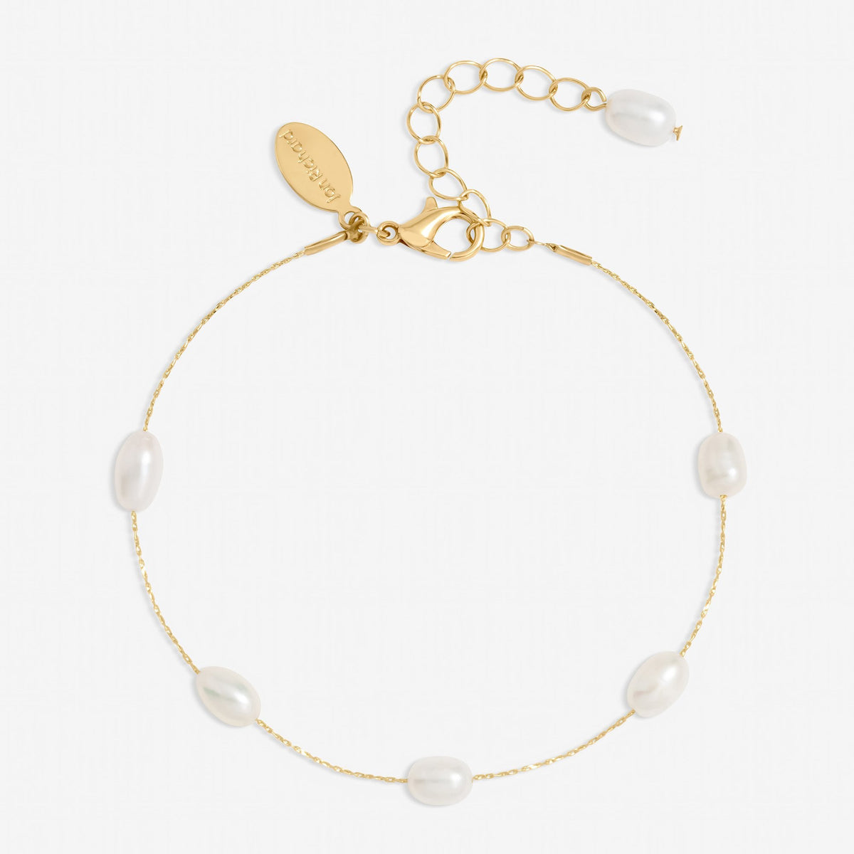 Jon Richard Gold Plated Fine Chain And Freshwater Pearl Bracelet