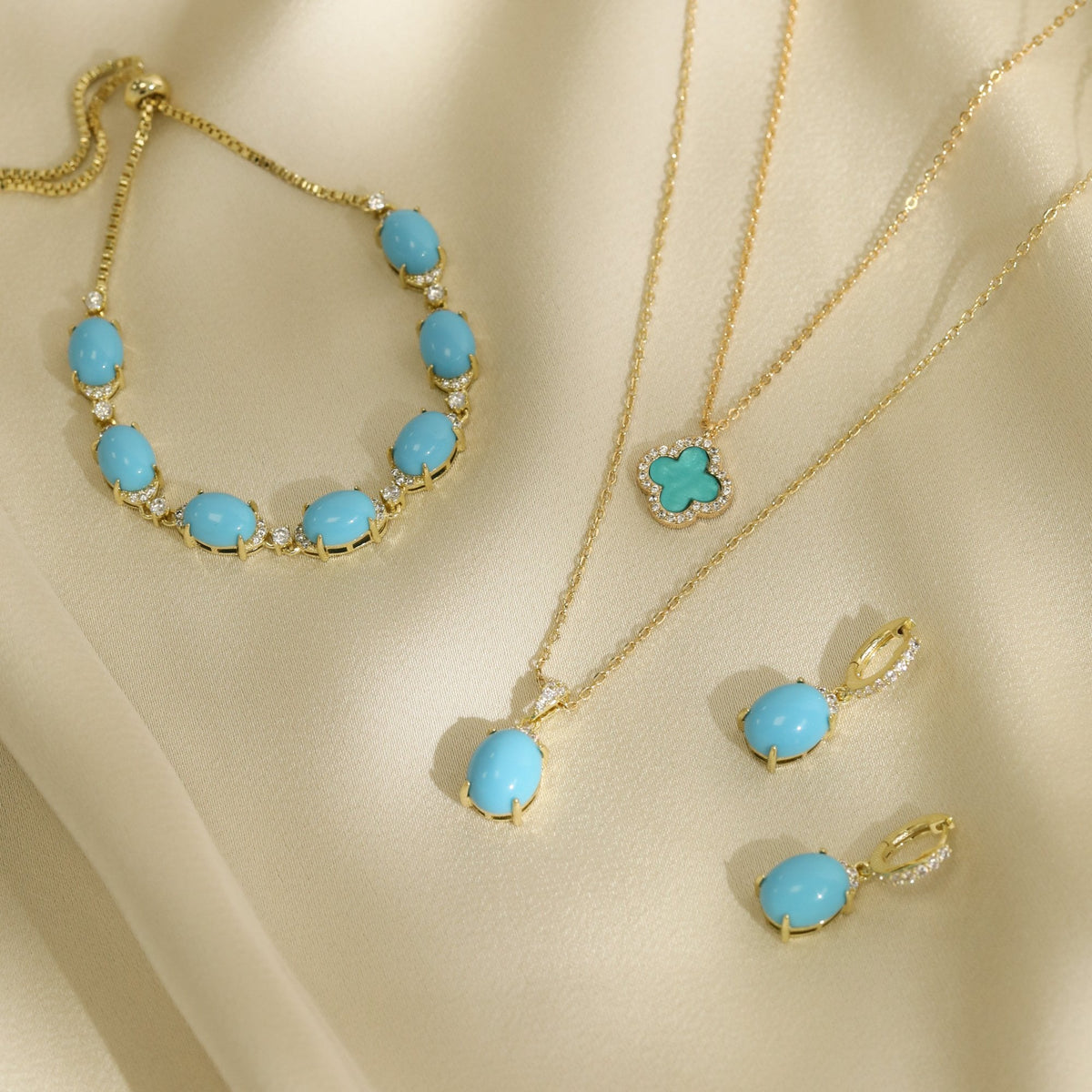 Jon Richard Gold Plated and Turquoise Stone Bracelet