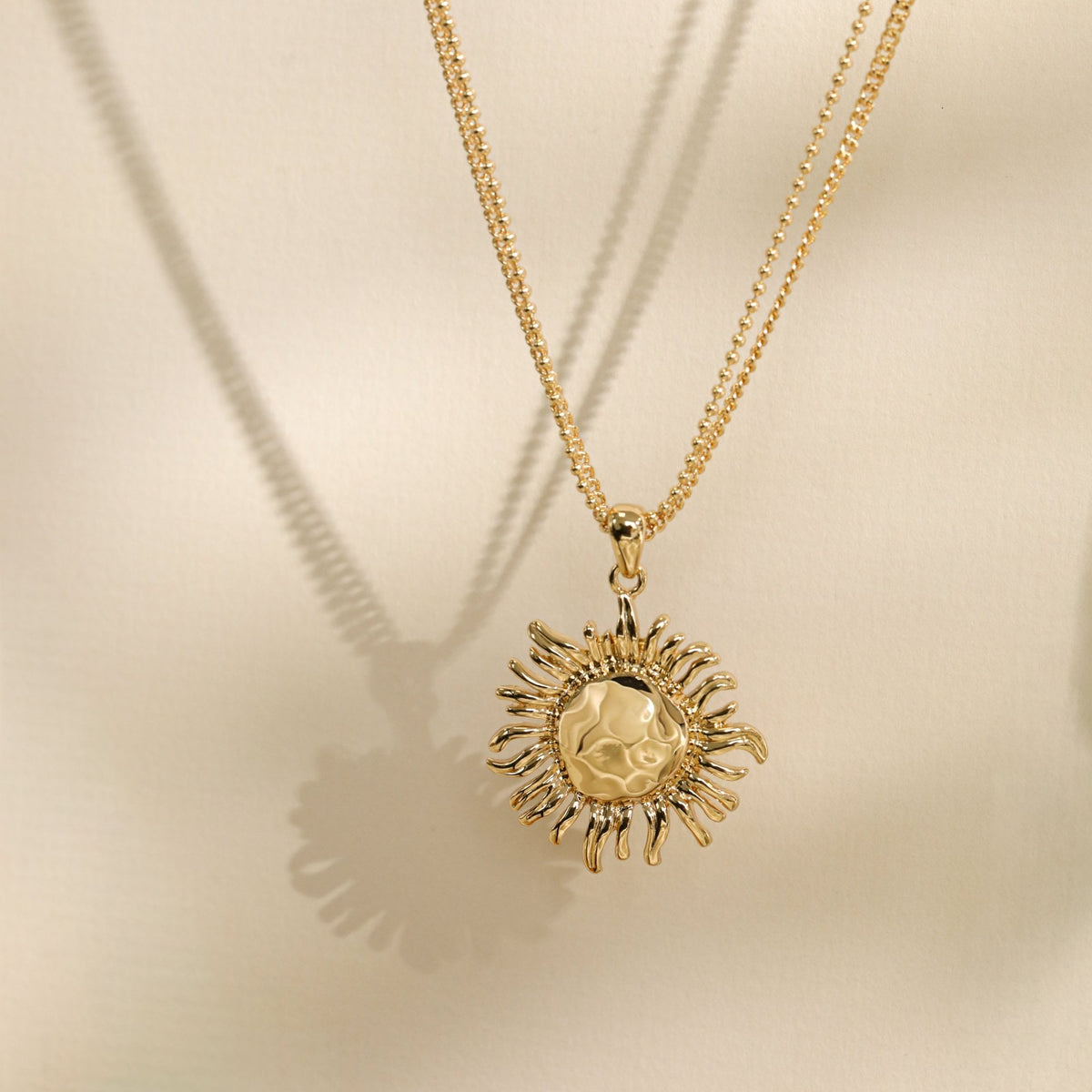 Mood Gold Plated Sun Pendant