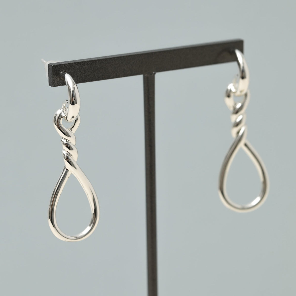 Inicio Sterling Silver Polished Infinity Link Drop Earrings