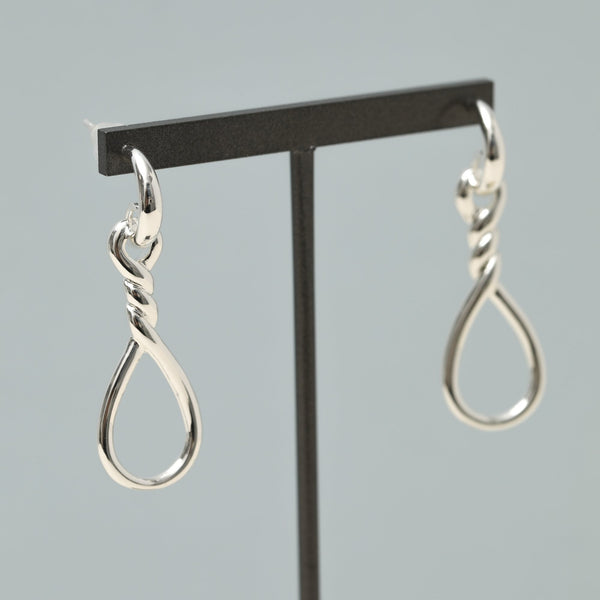 Inicio Sterling Silver Polished Infinity Link Drop Earrings