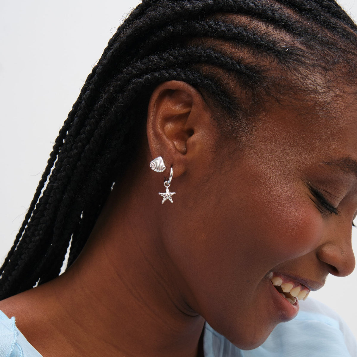 Inicio Sterling Silver Starfish Earrings - Pack of 2