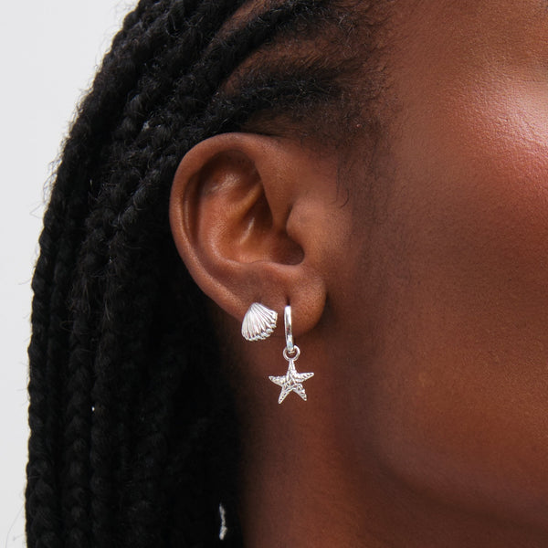 Inicio Sterling Silver Starfish Earrings - Pack of 2
