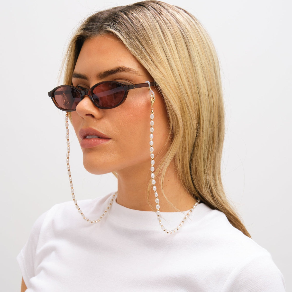 Mood Gold Plated and Pearl Sunglasses Chain