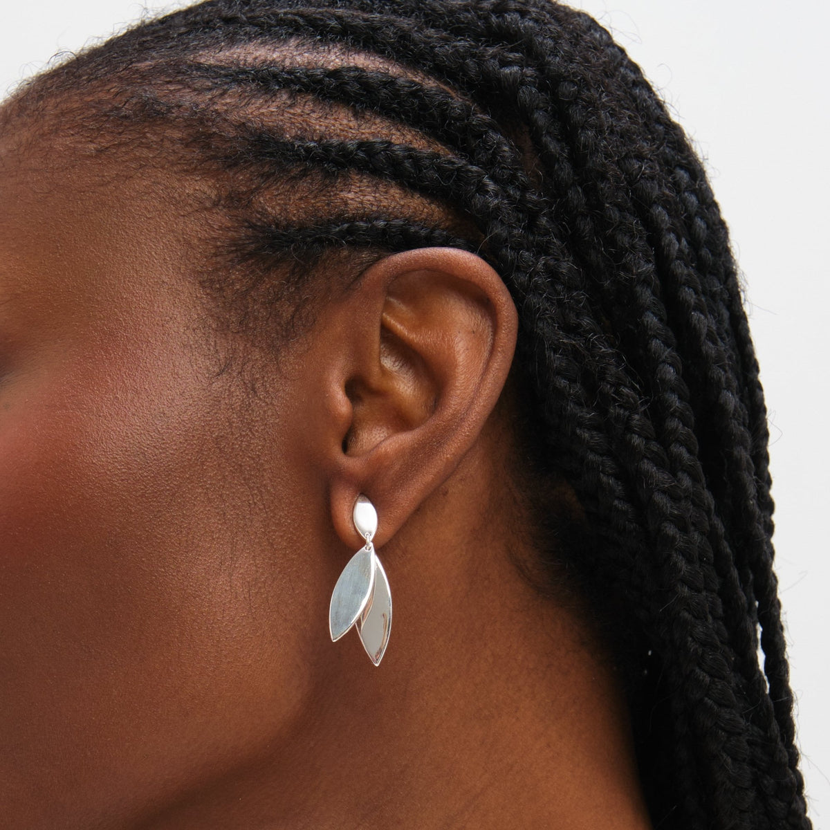 Inicio Sterling Silver Polished Double Drop Earrings