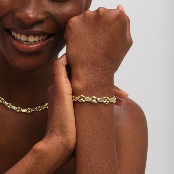 Jon Richard Gold Plated and Crystal Bracelet