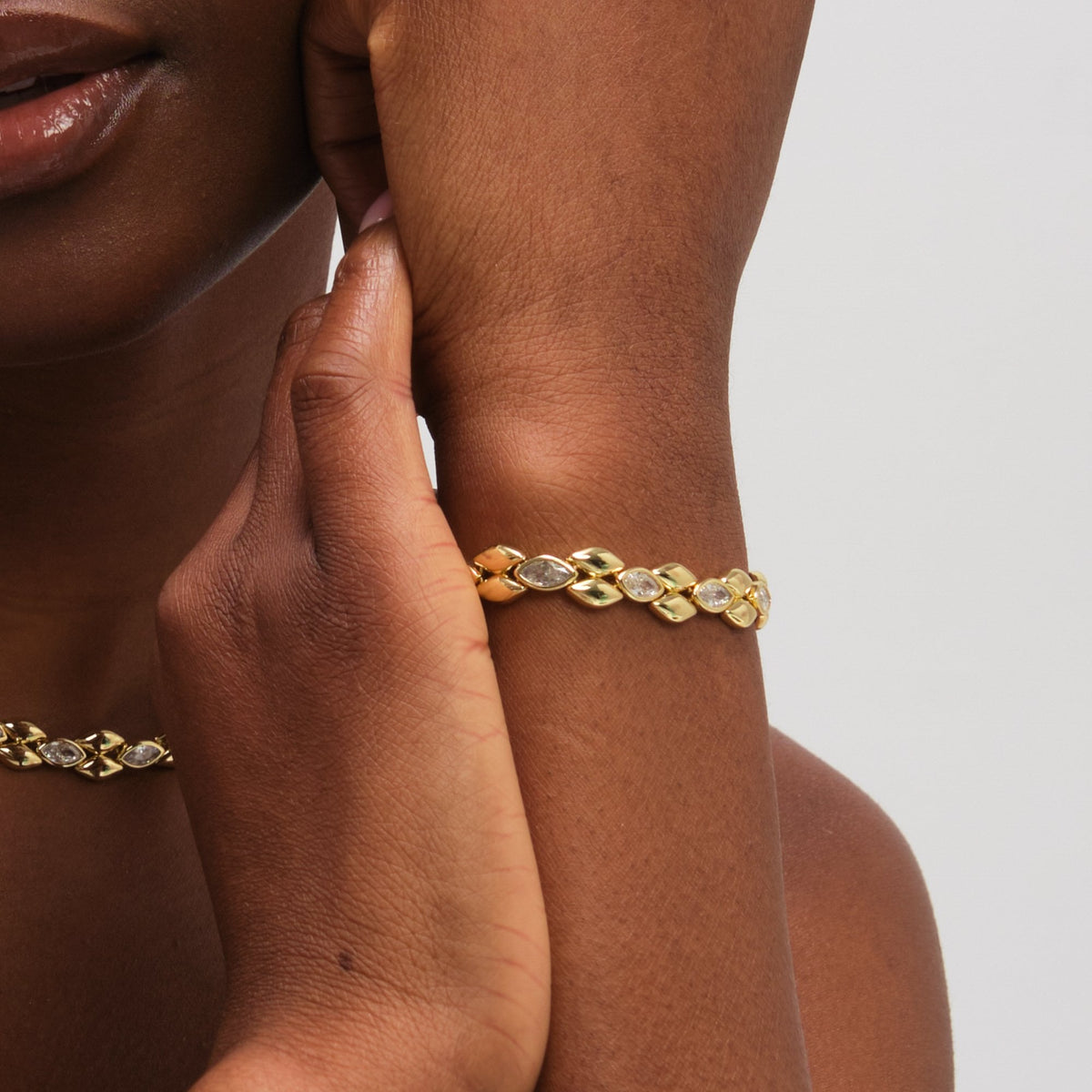 Jon Richard Gold Plated and Crystal Bracelet