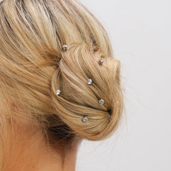Jon Richard Silver Plated Crystal Pins