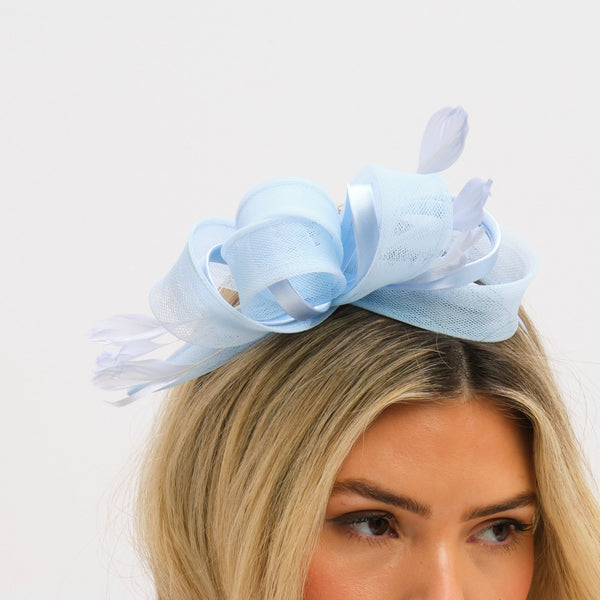 Jon Richard Medium Sky Blue Fascinator Headband