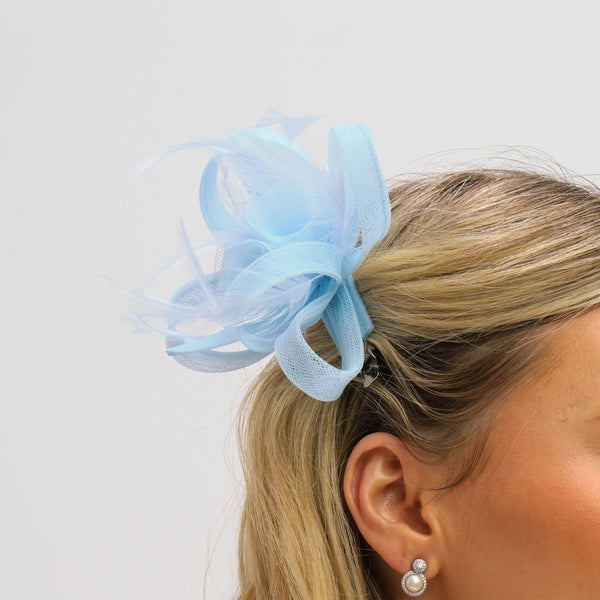 Jon Richard Small Sky Blue Clip Fascinator