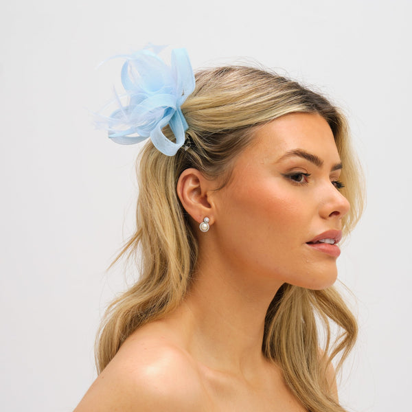 Jon Richard Small Sky Blue Clip Fascinator
