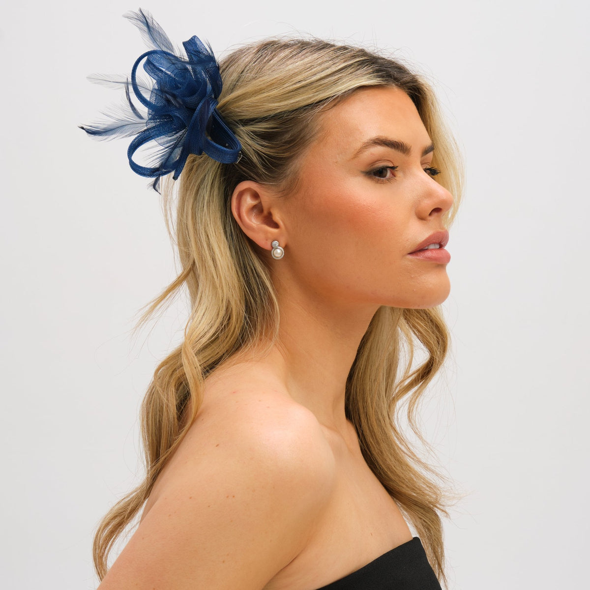 Jon Richard Navy Small Clip Fascinator
